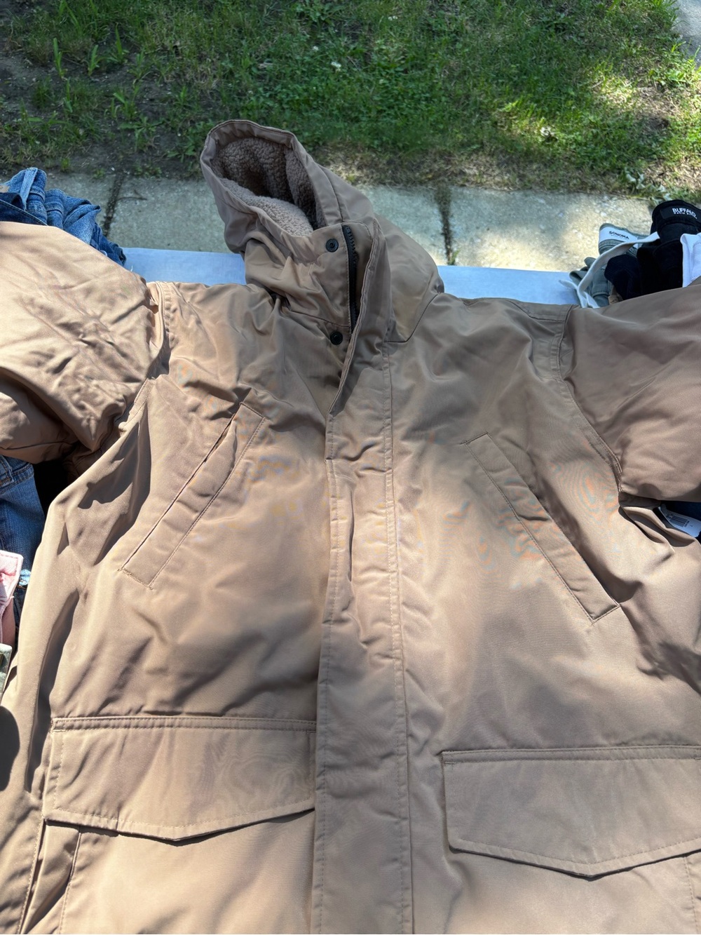 Old Navy Men's Hooded Puffer Coat - Brown